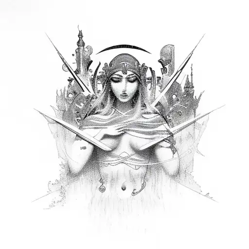 Godess Gaia tattoo design idea