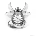 Pocket Watch with dragon fly  tattoo design idea