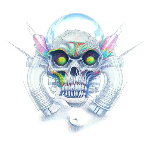 Motorcycle bicycle tattoo design idea