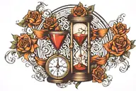 horizontal hourglass tattoo tattoo design idea