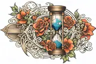 horizontal hourglass tattoo tattoo design idea