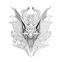 dragon with long claws and dangerous look tattoo design idea