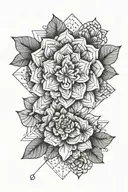 Take a breath flowers and background tattoo design idea