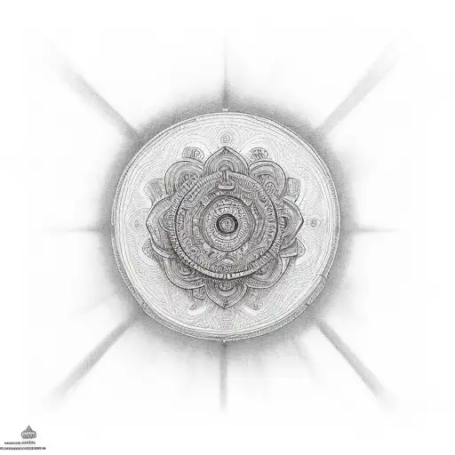 monk meditating tattoo design idea