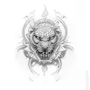 monk tattoo design idea