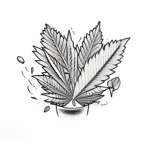 body positivity tattoo woman with marijuana leaves, blunts, joints, camping, crochet yarn, michigan UP, the name ROCKY tattoo design idea