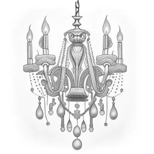 chandelier gothic live tattoo design idea