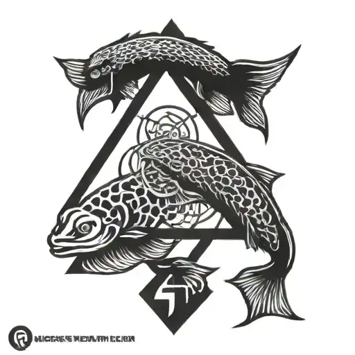 pisces led zeppelin darkside tattoo design idea