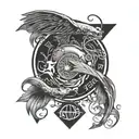 pisces led zeppelin darkside tattoo design idea