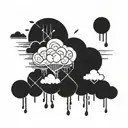 Akatsuki cloud and rain cloud tattoo design idea