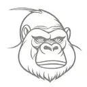 angry gorilla face tattoo design idea