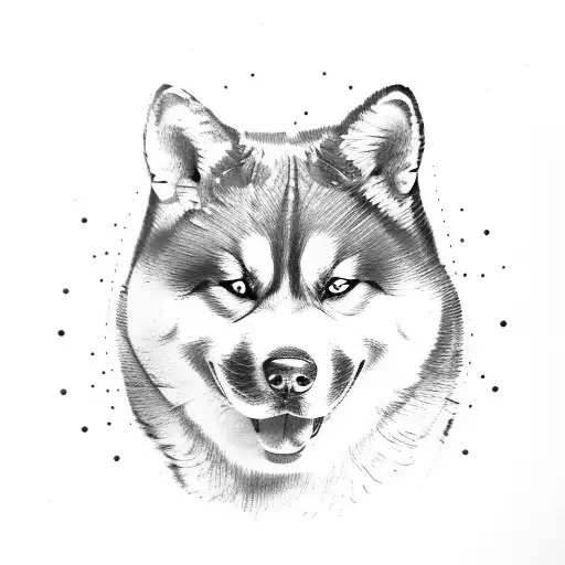 Akita inu  tattoo design idea