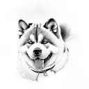Akita inu  tattoo design idea