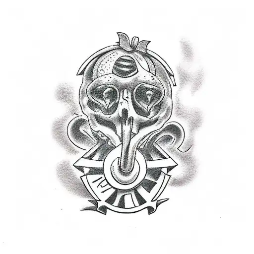 small cute tombstone tattoo design idea