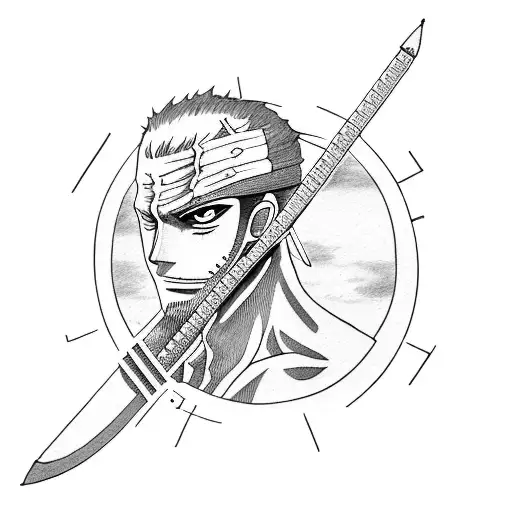 Roronoa Zoro tattoo design idea
