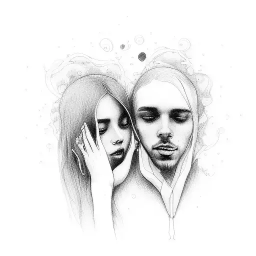 It's about two souls coming together and becoming one for the rest of their lifetime. Two souls, one love... forever. tattoo design idea