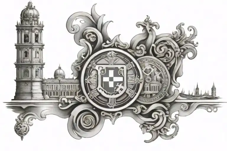 portugal and porto speed tattoo design idea