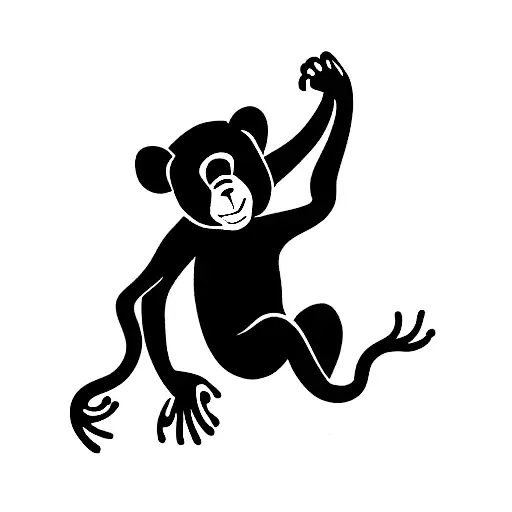 Baby monkey tattoo design idea