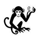 Baby monkey tattoo design idea
