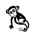 Baby monkey tattoo design idea