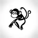 monkey tattoo design idea