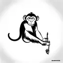monkey tattoo design idea