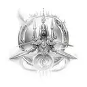 Tattoo sleeve. The Ukrainian warrior of light is fighting world evil tattoo design idea