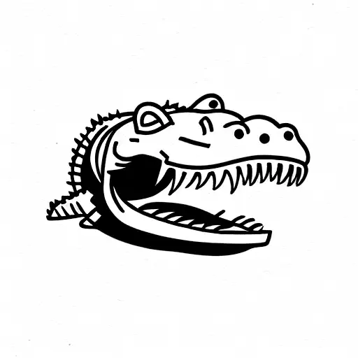 Adonis  fighting a crocodile  tattoo design idea