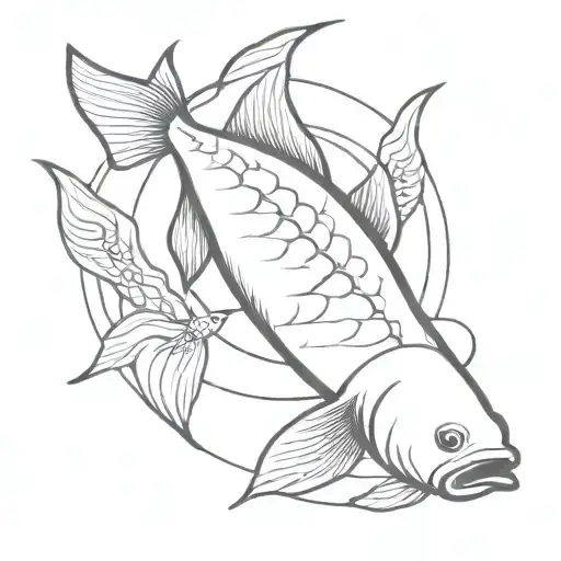 “I would like a fishing themed tattoo design. The tattoo should include either a carp or catfish tattoo design idea