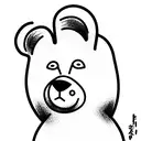 bushido bear happy tattoo design idea