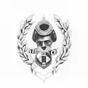 A writing from a stadium choir of the internationale Milan  "Te l'ho promesso da bambina ..." tattoo design idea