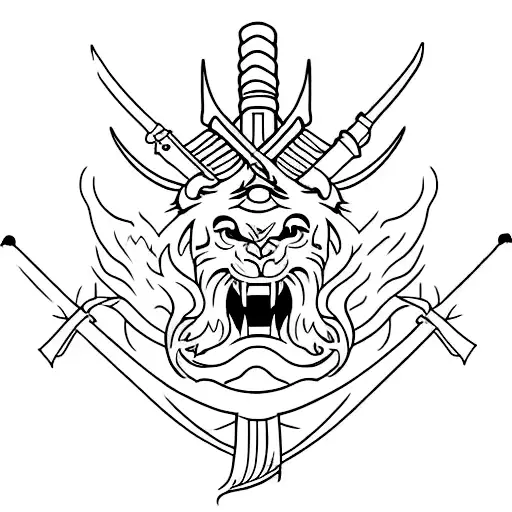 Ronin with sword  tattoo design idea