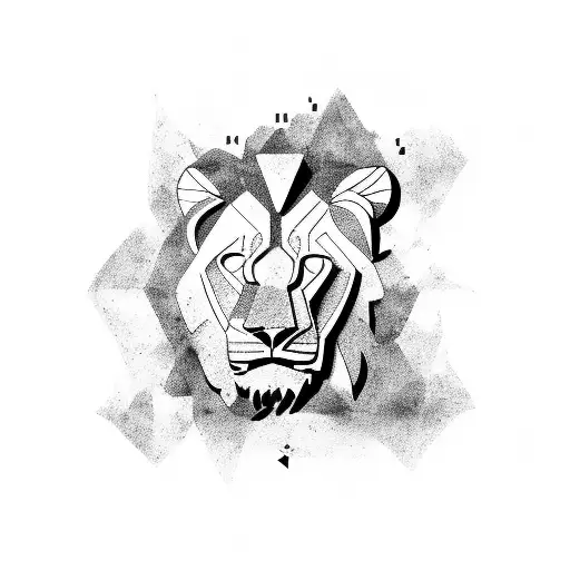 outline of Jamaica with a lion tattoo design idea