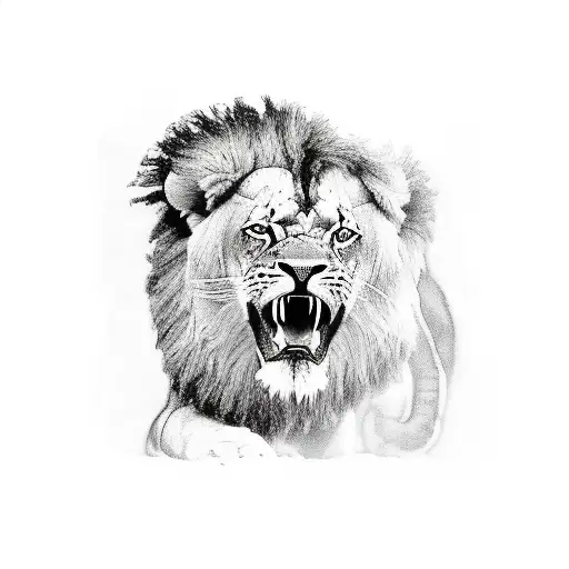 Hand drawn lion hi-res stock photography and images - Alamy