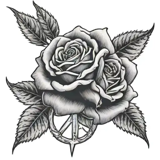 roses peace biblical verse tattoo design idea