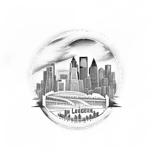 Certainly! Here's a description of a tattoo idea featuring the Los Angeles skyline with Dodger Stadium: tattoo design idea