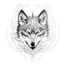 wolf phoenix  tattoo design idea