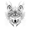 wolf phoenix  tattoo design idea