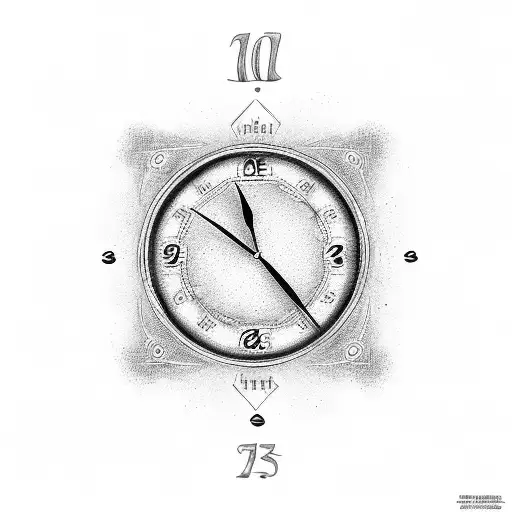 A clock with the numbers replaced by symbols from the Matrix tattoo design idea