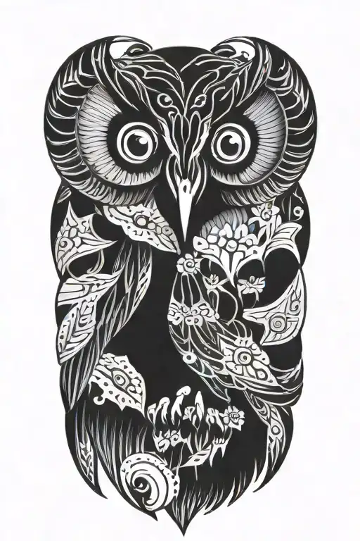 owl tattoo design idea