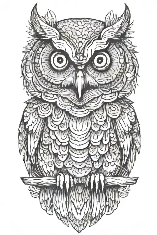 owl tattoo design idea