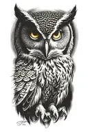 owl tattoo design idea