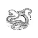 a snake shedding its skin  tattoo design idea