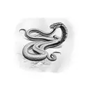 a snake shedding its skin  tattoo design idea