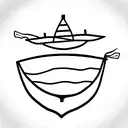 sinking kayak tattoo design idea