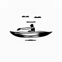 sinking kayak tattoo design idea