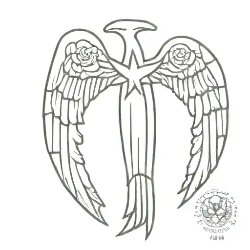 remembrance tattoo for grandfather that served in the Navy with enlisted flight wings tattoo design idea