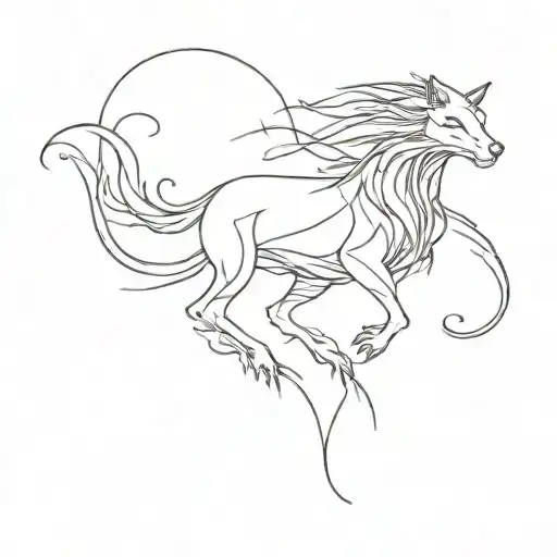 magical creature tattoo design idea