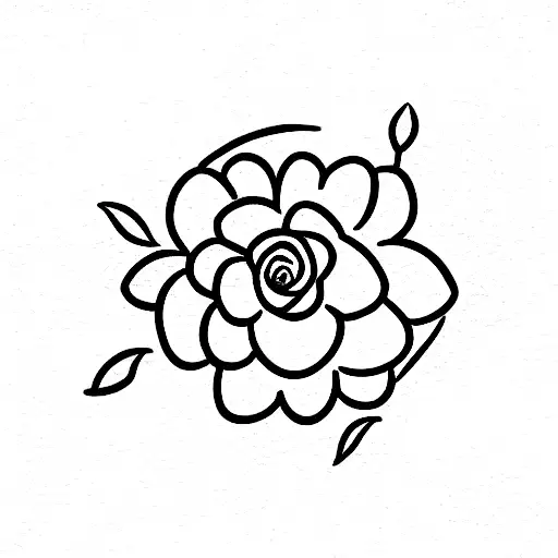 march flower tattoo design idea