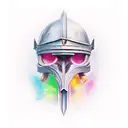 simple knight  tattoo design idea